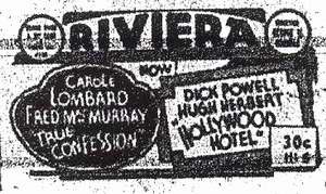 Riviera Theatre - Old Ad (newer photo)